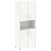 Шкаф высокий широкий (4 низких фасада ЛДСП) Yalta LT.ST-1.5 снежная патина